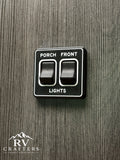 Clean Switch Lights: Porch/Front - Double Switch Plate