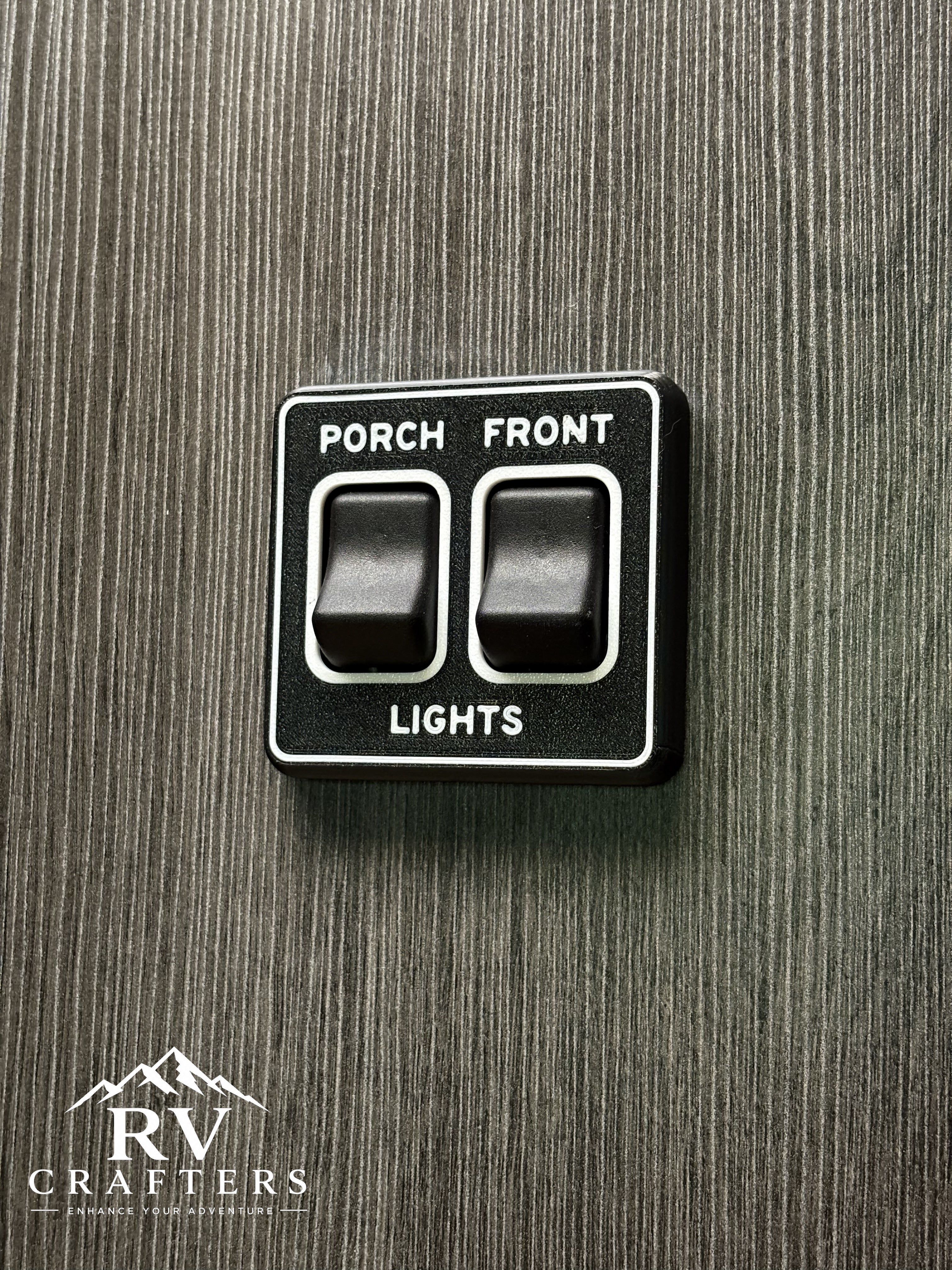 Clean Switch Lights: Porch/Front - Double Switch Plate