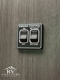 Clean Switch Awning Control: On/Off and Extend/Retract - Double Switch Plate
