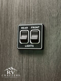 Clean Switch Lights: Rear/Front - Double Switch Plate