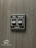 Clean Switch Lights: Bed/Garage - Double Switch Plate