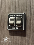 Clean Switch Lights: Porch/Inside - Double Switch Plate