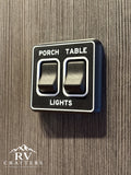 Clean Switch Lights: Porch/Table - Double Switch Plate