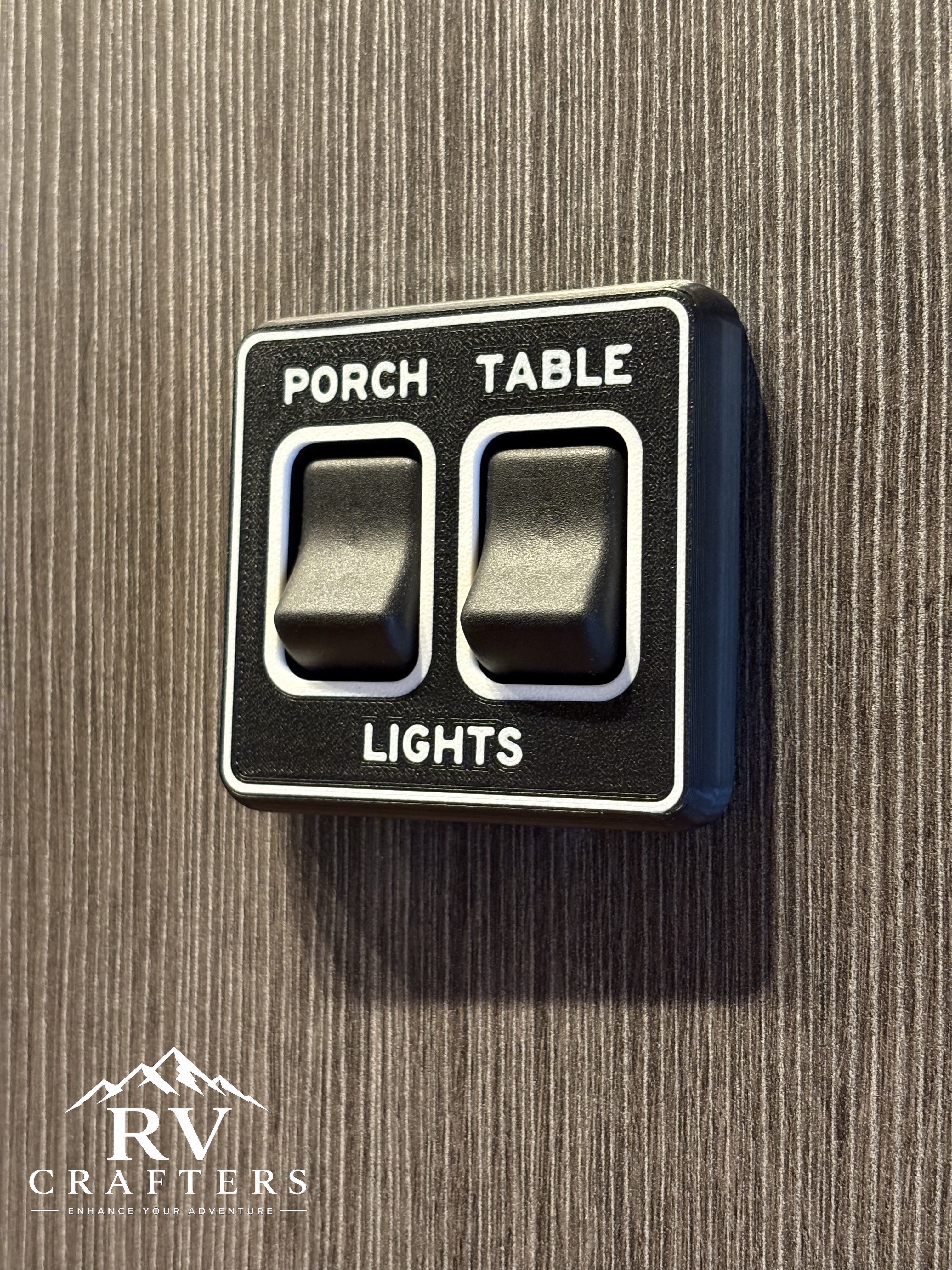 Clean Switch Lights: Porch/Table - Double Switch Plate