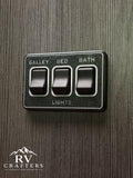 Clean Switch Lights: Galley/Bed/Bath - Triple Switch Plate