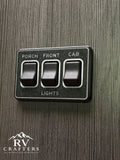 Clean Switch Lights: Porch/Front/Cab - Triple Switch Plate