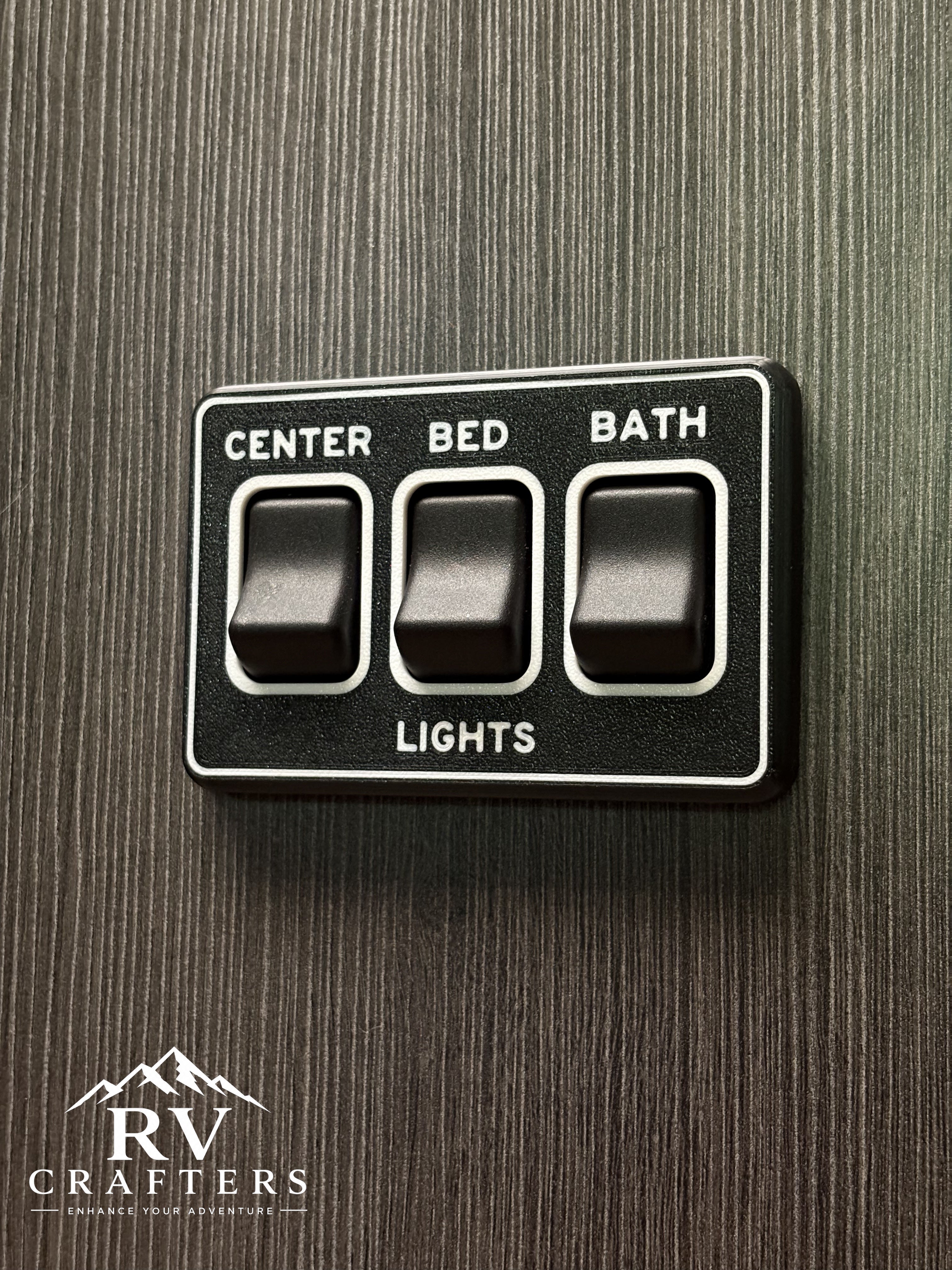 Clean Switch Lights: Center/Bed/Bath - Triple Switch Plate