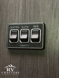 Clean Switch Lights: Center/Bath/Bed - Triple Switch Plate