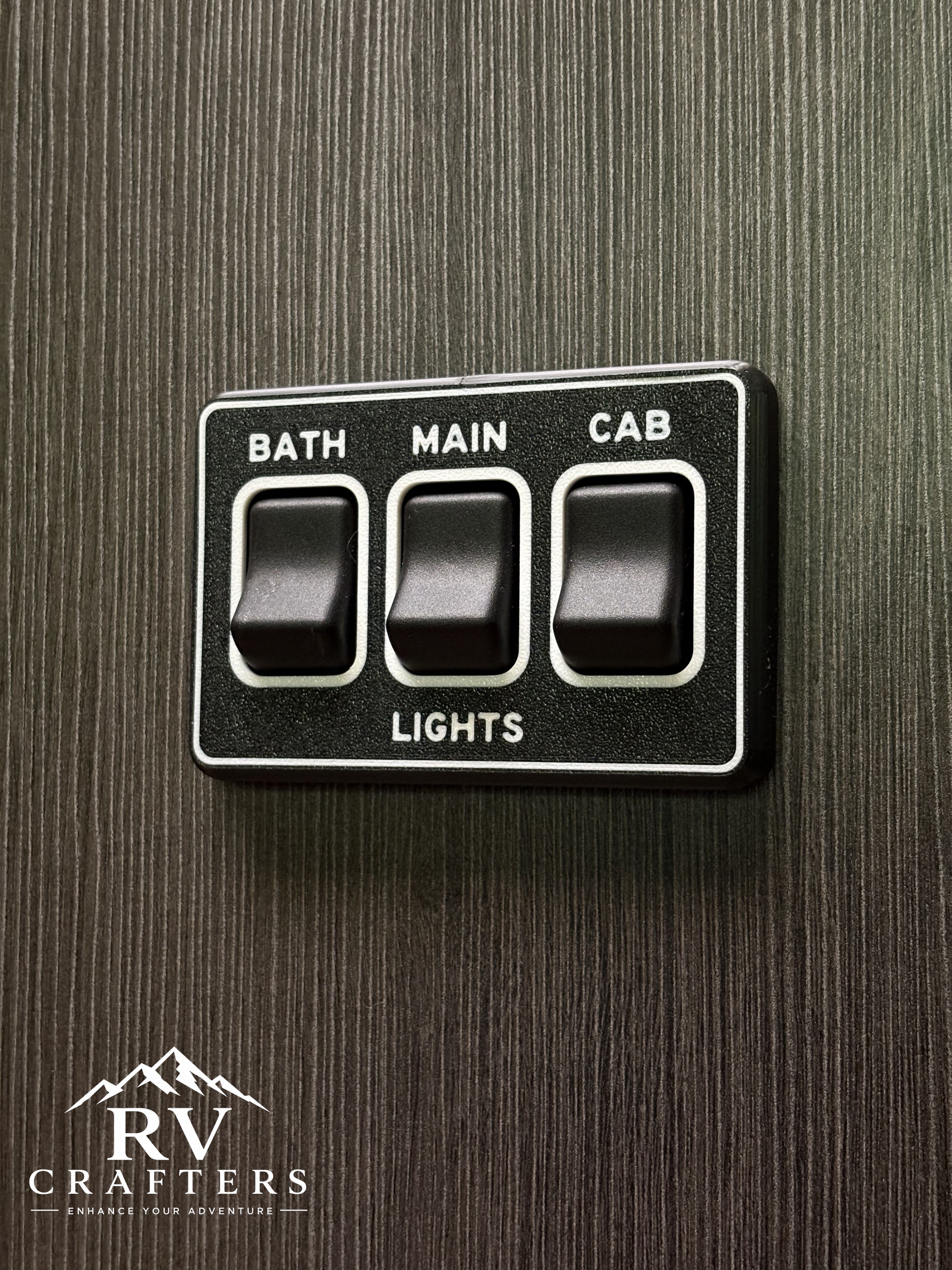Clean Switch Lights: Bath/Main/Cab - Triple Switch Plate
