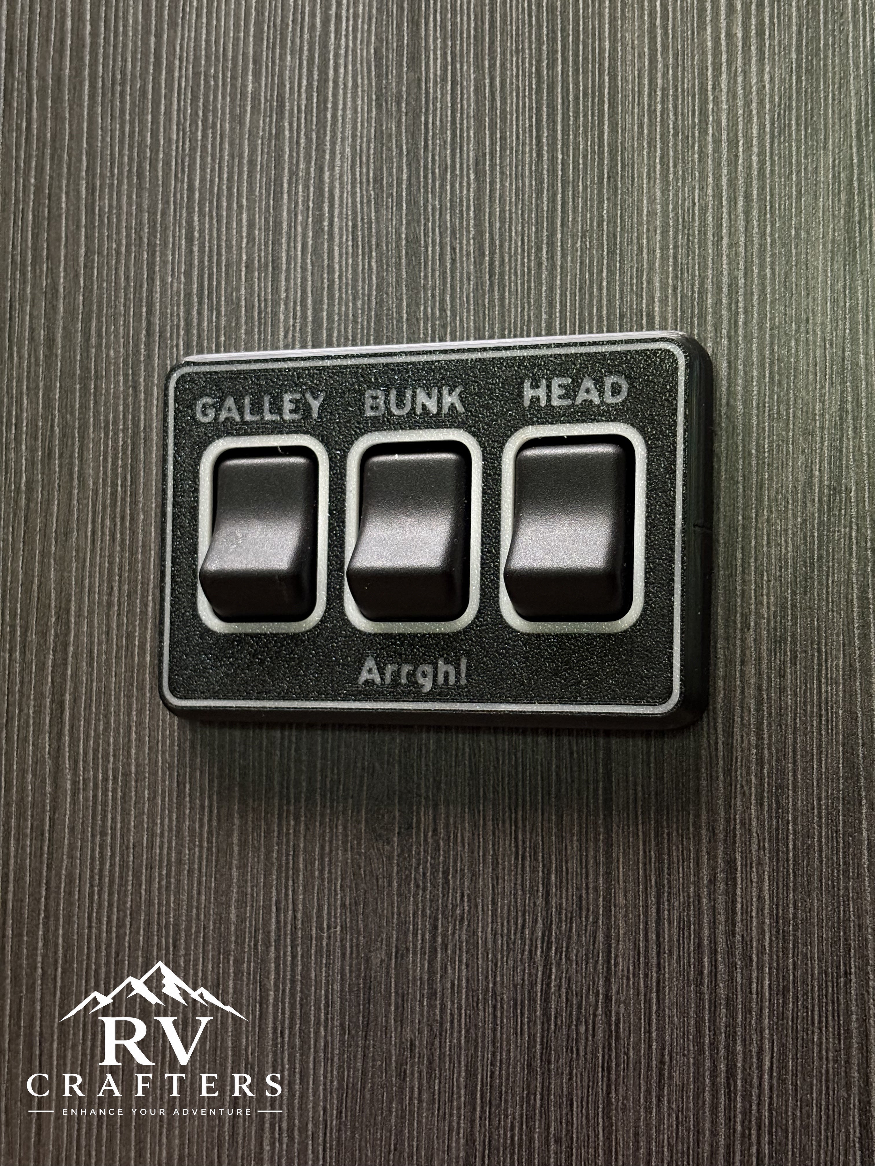 Clean Switch Lights: Galley/Bunk/Head - Triple Switch Plate
