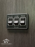 Clean Switch Lights: Galley/Bunk/Head - Triple Switch Plate